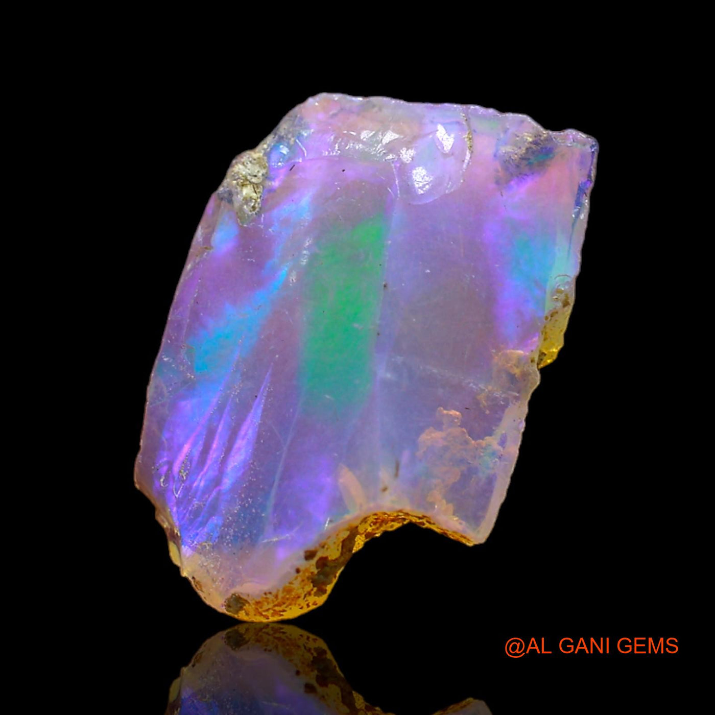 3.00 Cts Natural Ethiopian Fire Opal Loose Gemstone Fancy Rough 16x11x4 mm E-192
