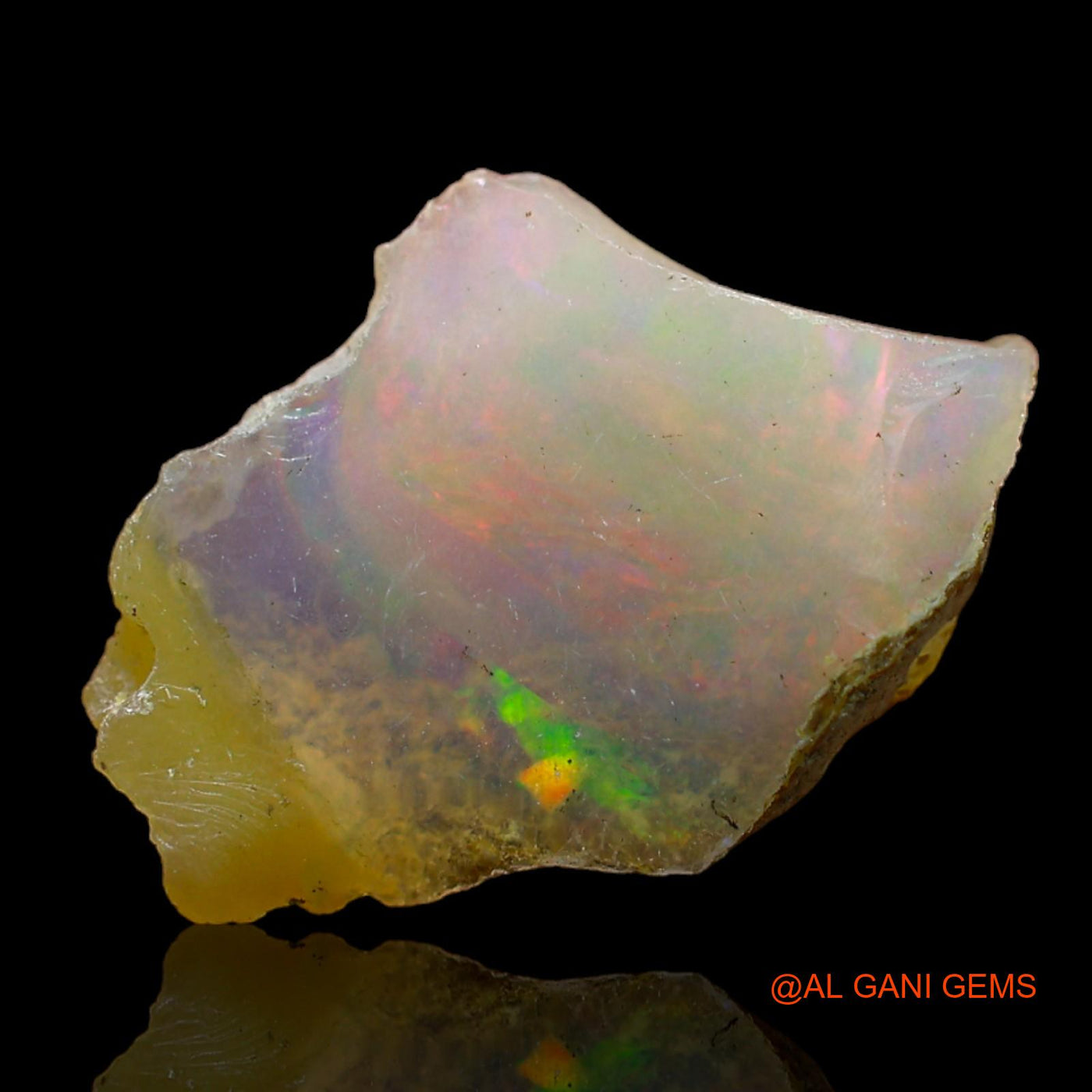 4.00 Cts Natural Ethiopian Fire Opal Loose Gemstone Fancy Rough 19x13x5 mm E-195