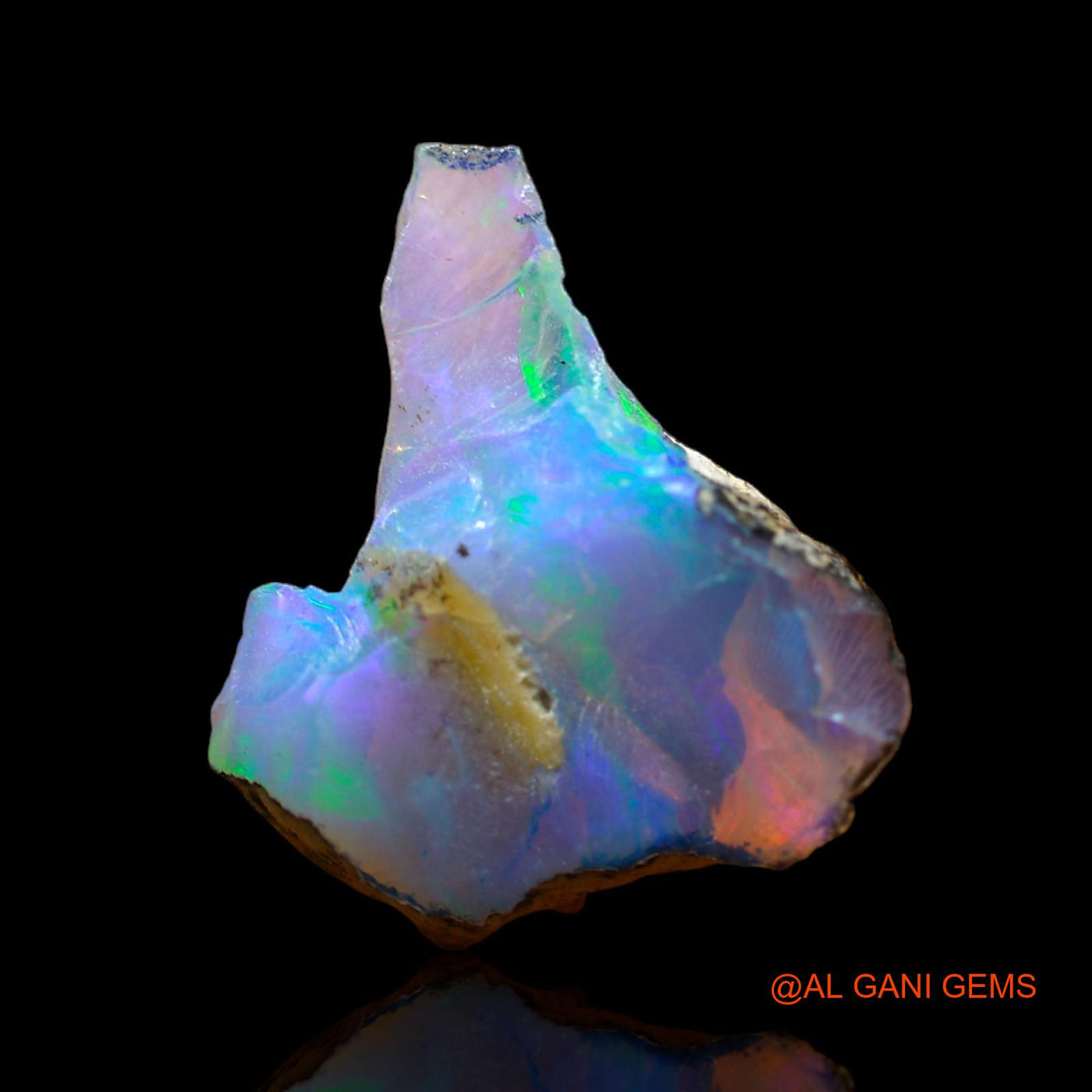 3.00 Cts Natural Ethiopian Fire Opal Loose Gemstone Fancy Rough 17x15x6 mm E-196
