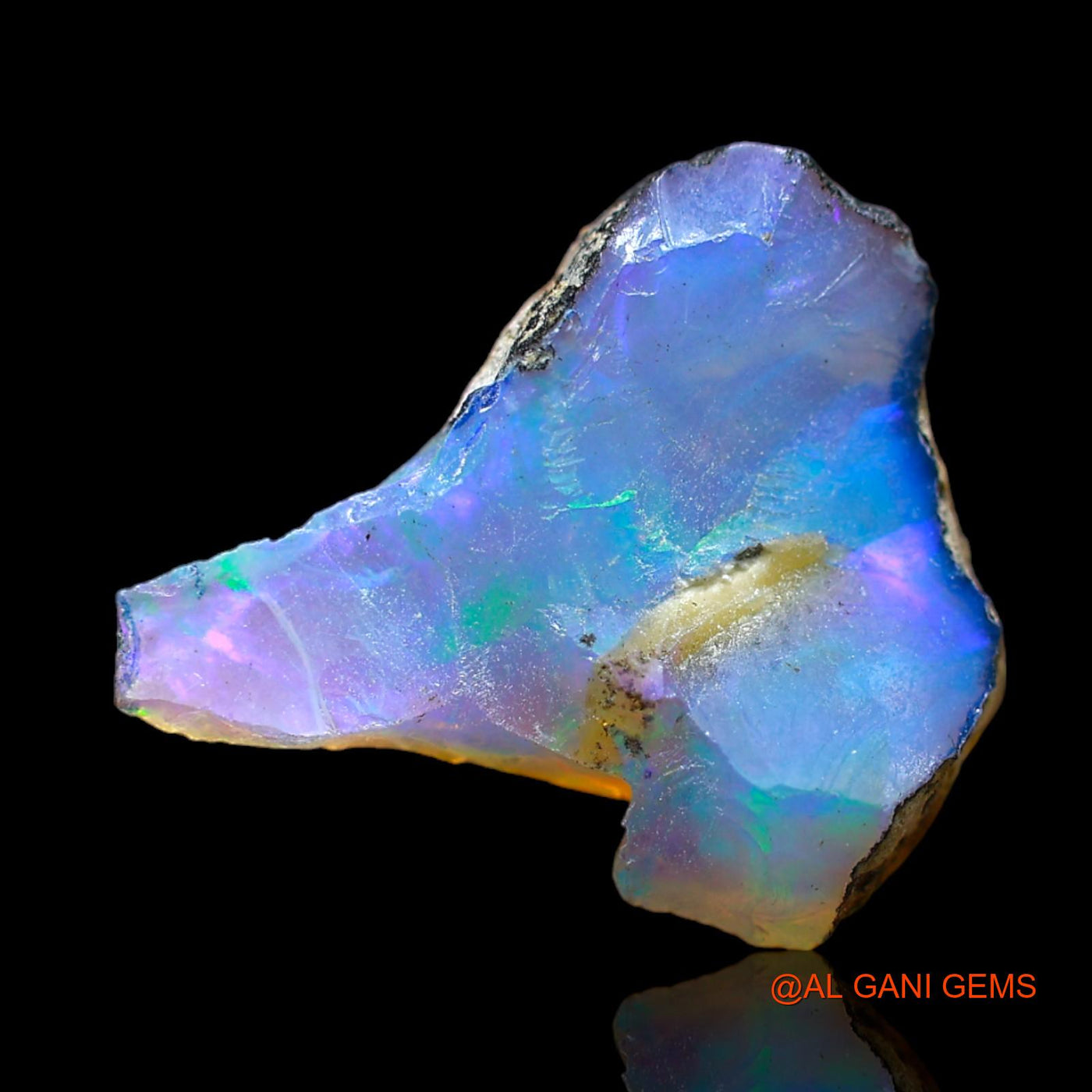 3.00 Cts Natural Ethiopian Fire Opal Loose Gemstone Fancy Rough 17x15x6 mm E-196