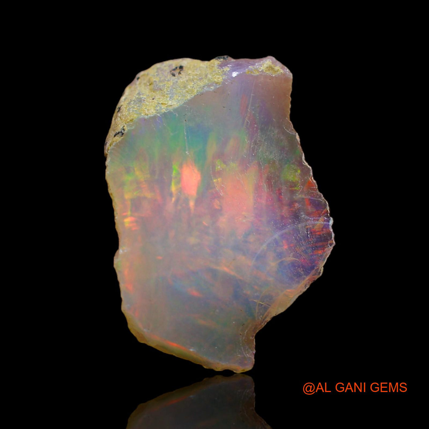 3.00 Cts Unheated Ethiopian Fire Opal Loose Gemstone Fancy Rough Natural 17x11x5 mm E-198