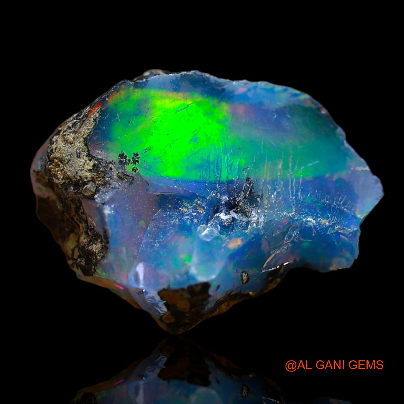 Natural Fire Opal Gemstone 5.00 Cts Loose Fancy Rough From Ethiopia 17x13x6 mm E-199