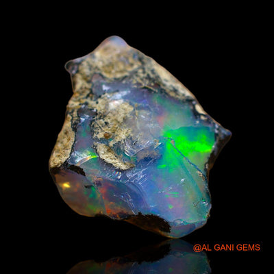 Natural Fire Opal Gemstone 5.00 Cts Loose Fancy Rough From Ethiopia 17x13x6 mm E-199