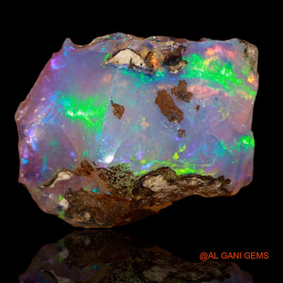 Natural Fire Opal Gemstone 5.00 Cts Loose Fancy Rough From Ethiopia 14x11x8 mm E-19