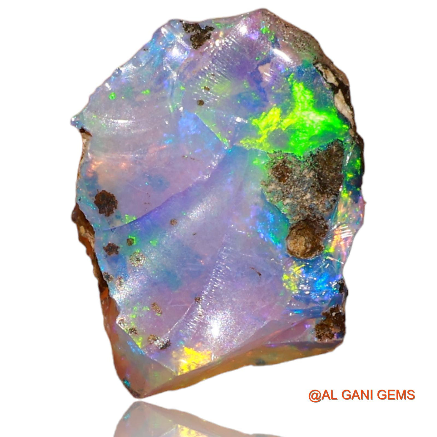 Natural Fire Opal Gemstone 5.00 Cts Loose Fancy Rough From Ethiopia 14x11x8 mm E-19