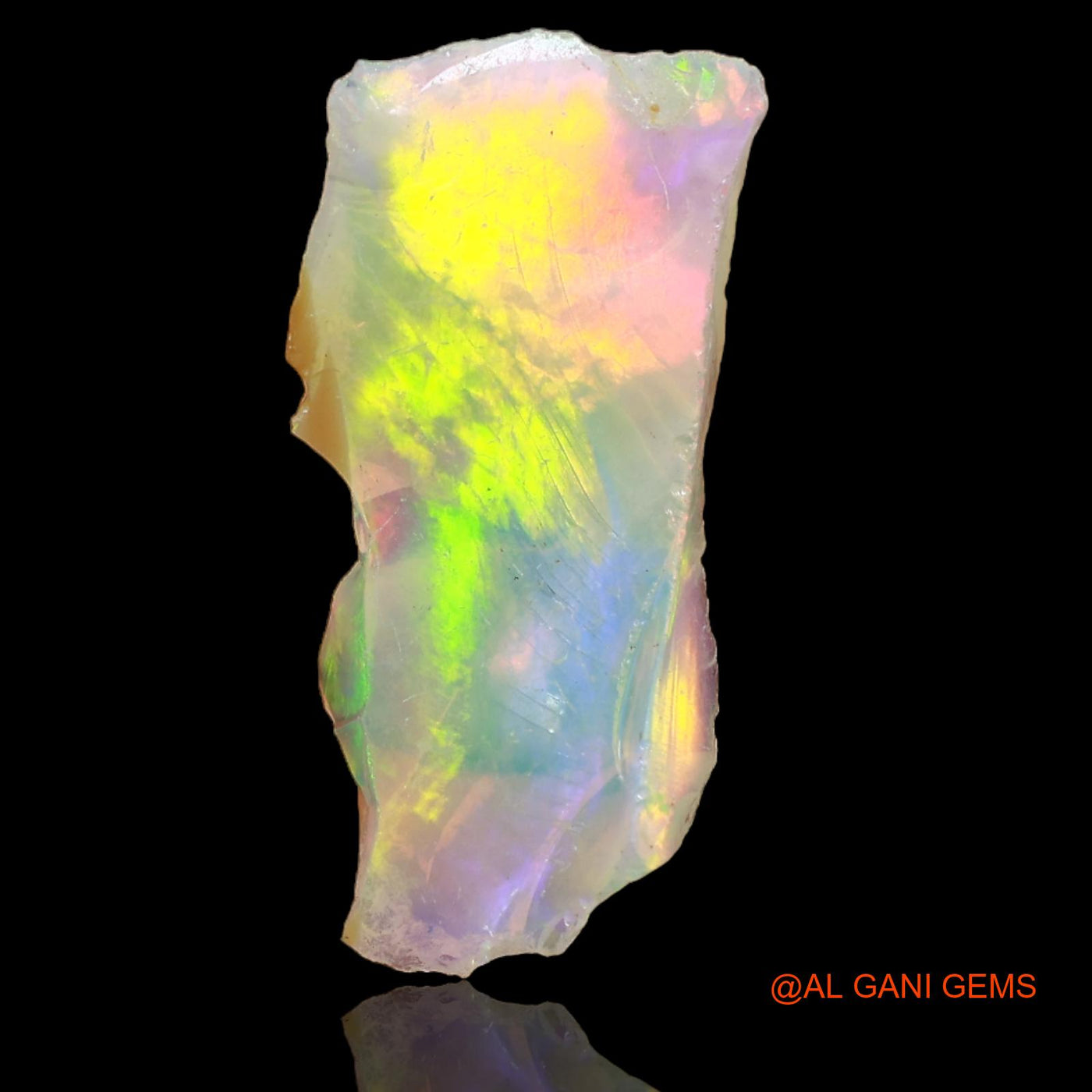 3.00 Cts Unheated Ethiopian Fire Opal Loose Gemstone Fancy Rough Natural 21x11x3 mm E-1