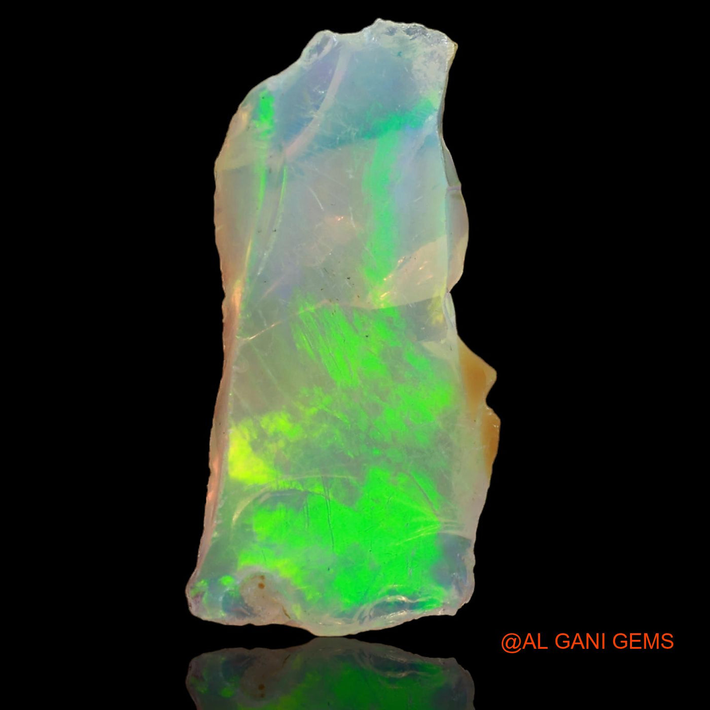 3.00 Cts Unheated Ethiopian Fire Opal Loose Gemstone Fancy Rough Natural 21x11x3 mm E-1