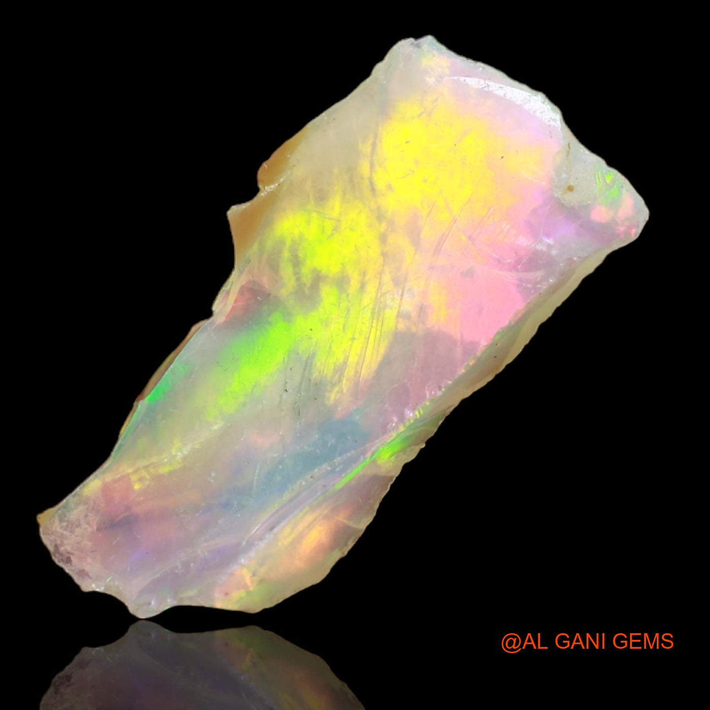 3.00 Cts Unheated Ethiopian Fire Opal Loose Gemstone Fancy Rough Natural 21x11x3 mm E-1