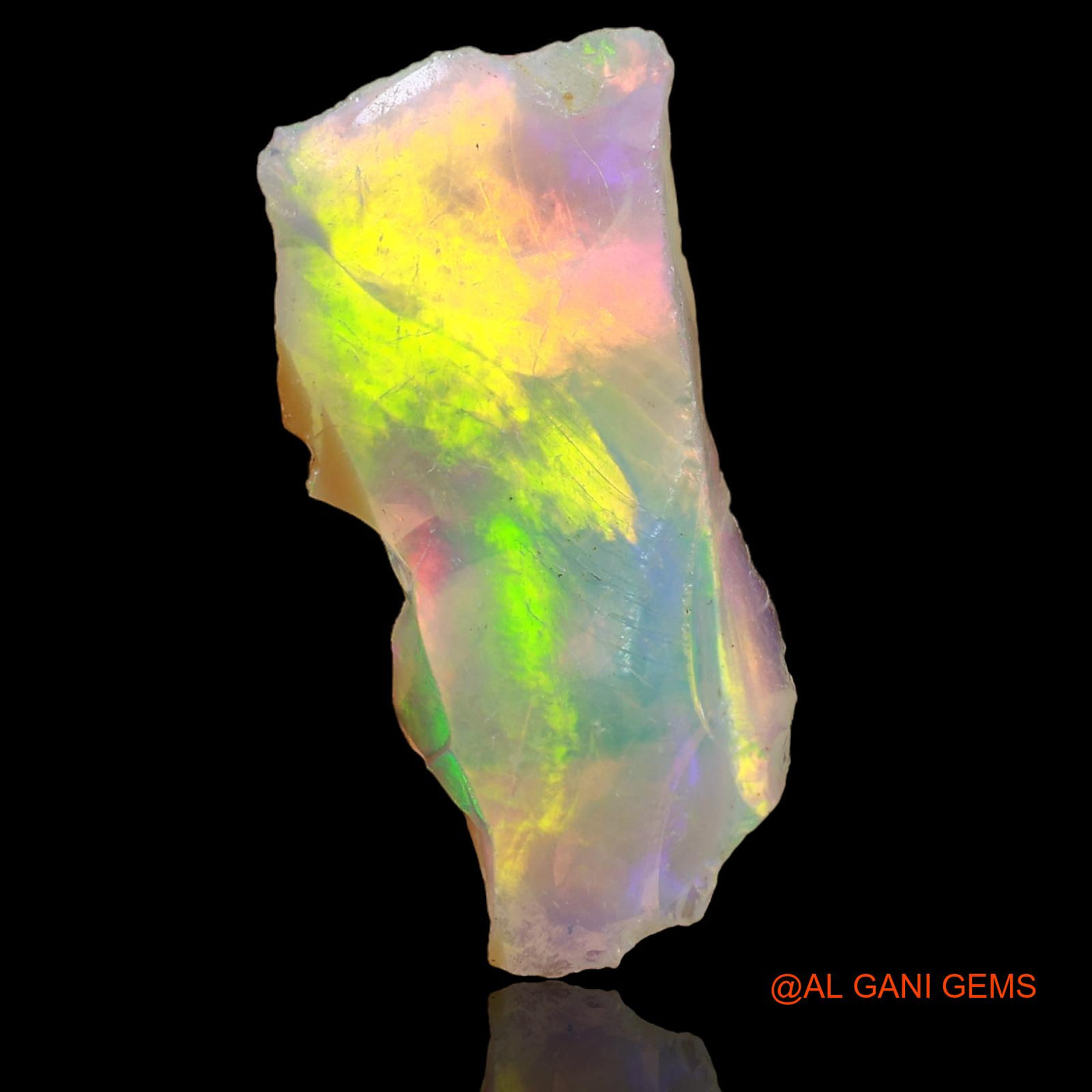 3.00 Cts Unheated Ethiopian Fire Opal Loose Gemstone Fancy Rough Natural 21x11x3 mm E-1