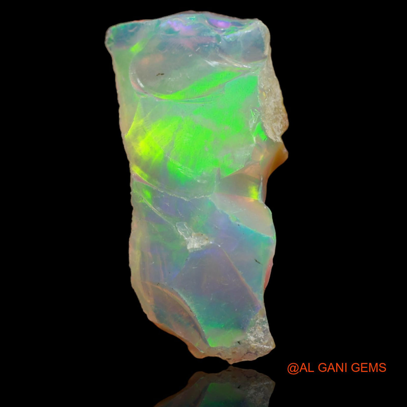 3.00 Cts Unheated Ethiopian Fire Opal Loose Gemstone Fancy Rough Natural 21x11x3 mm E-1
