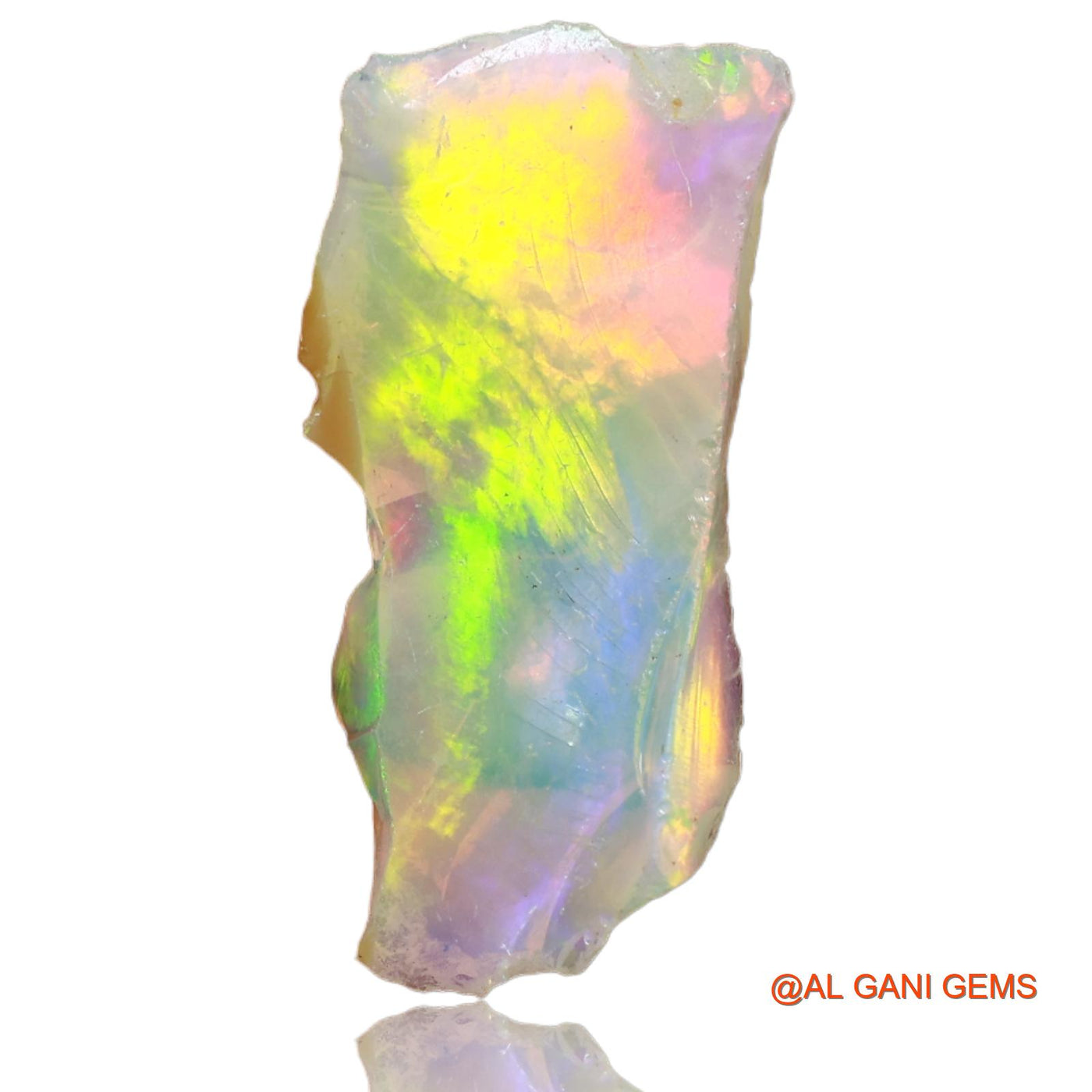 3.00 Cts Unheated Ethiopian Fire Opal Loose Gemstone Fancy Rough Natural 21x11x3 mm E-1