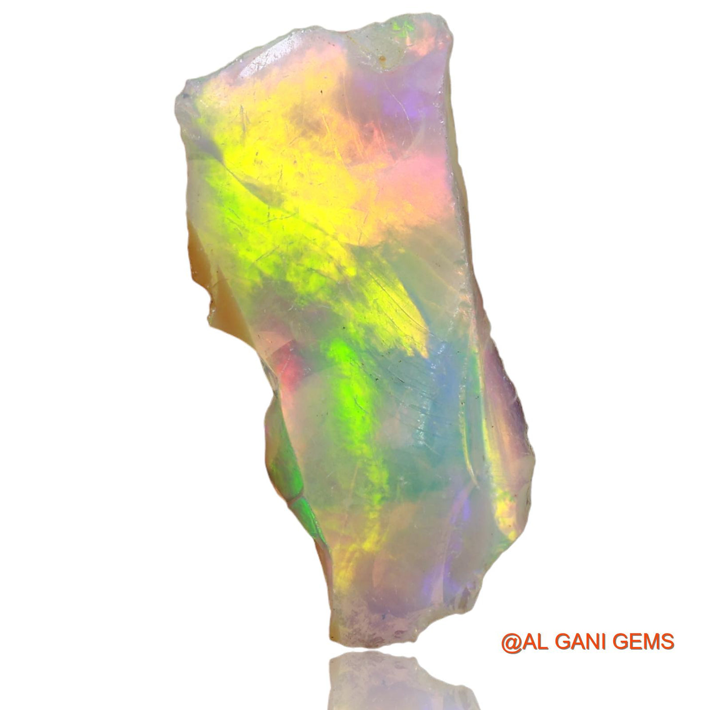 3.00 Cts Unheated Ethiopian Fire Opal Loose Gemstone Fancy Rough Natural 21x11x3 mm E-1
