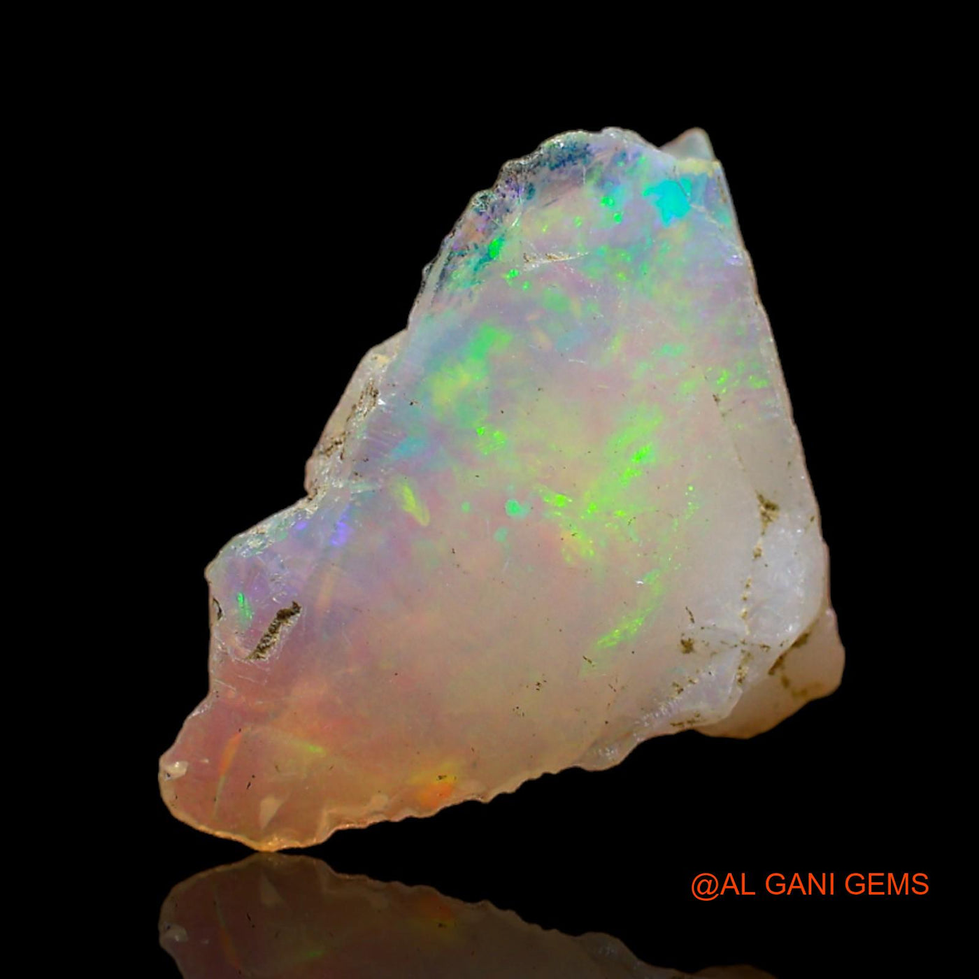 Natural Fire Opal Gemstone 3.00 Cts Loose Fancy Rough From Ethiopia 18x12x5 mm E-202