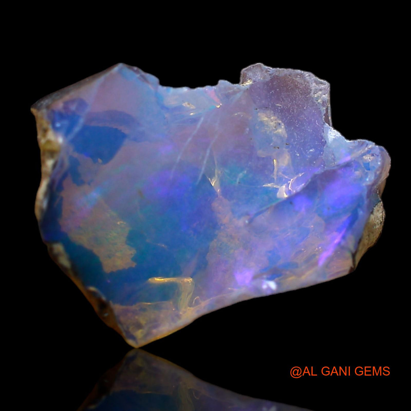 Natural Untreated Fire Opal Loose Gemstone Fancy Rough From Ethiopia 4.00 Cts 16x12x6 mm E-203