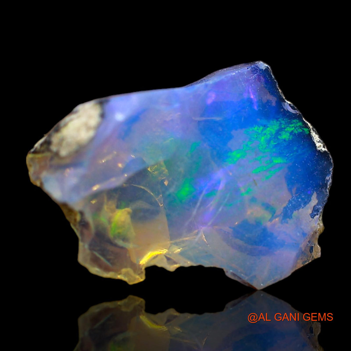 Natural Untreated Fire Opal Loose Gemstone Fancy Rough From Ethiopia 4.00 Cts 16x12x6 mm E-203