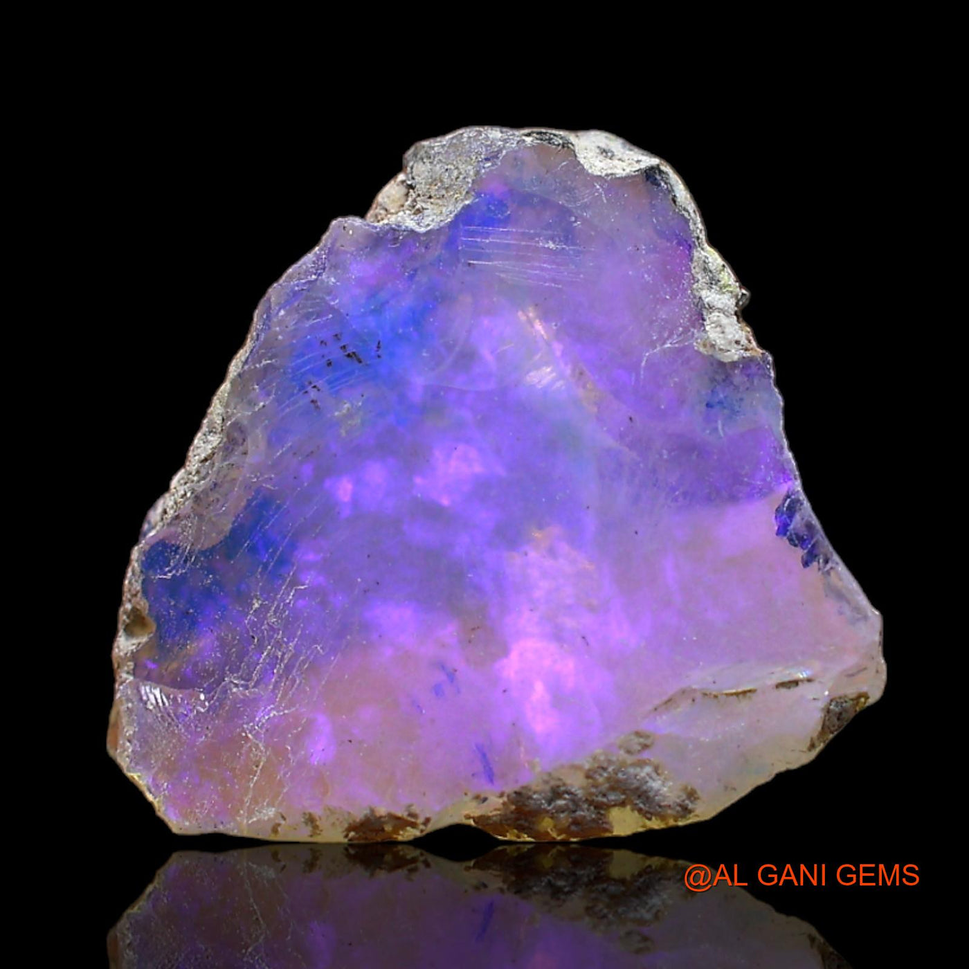 4.00 Cts Natural Ethiopian Fire Opal Loose Gemstone Fancy Rough 16x14x5 mm E-208