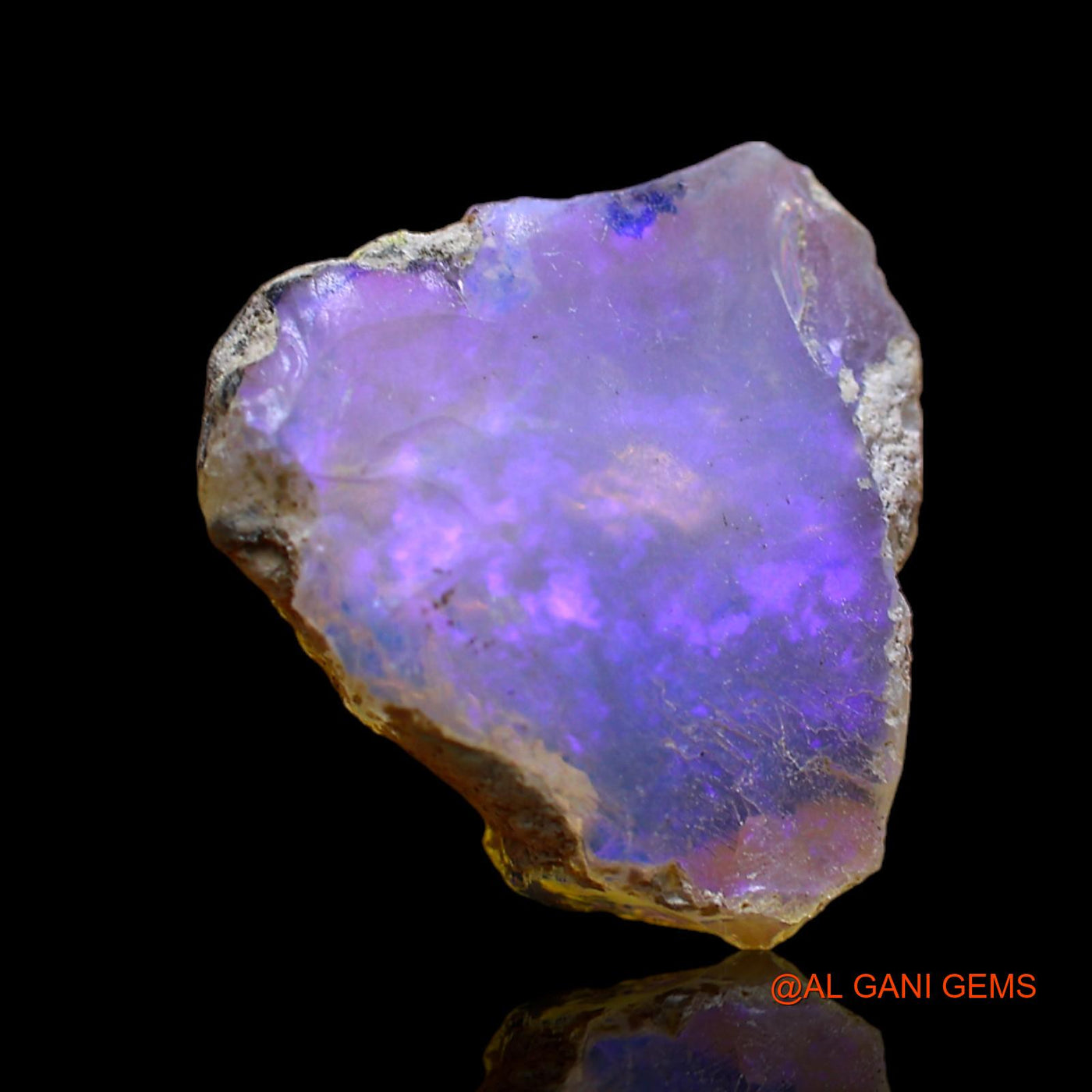 4.00 Cts Natural Ethiopian Fire Opal Loose Gemstone Fancy Rough 16x14x5 mm E-208