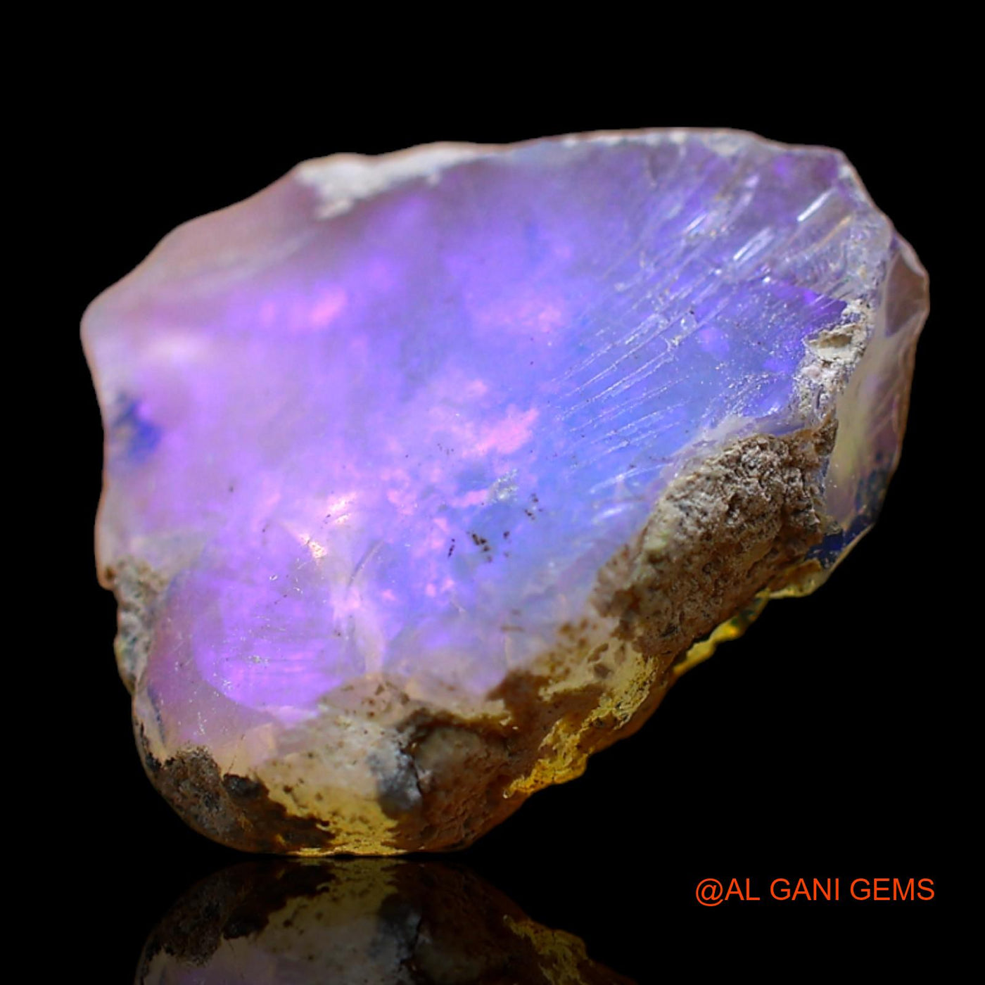 4.00 Cts Natural Ethiopian Fire Opal Loose Gemstone Fancy Rough 16x14x5 mm E-208