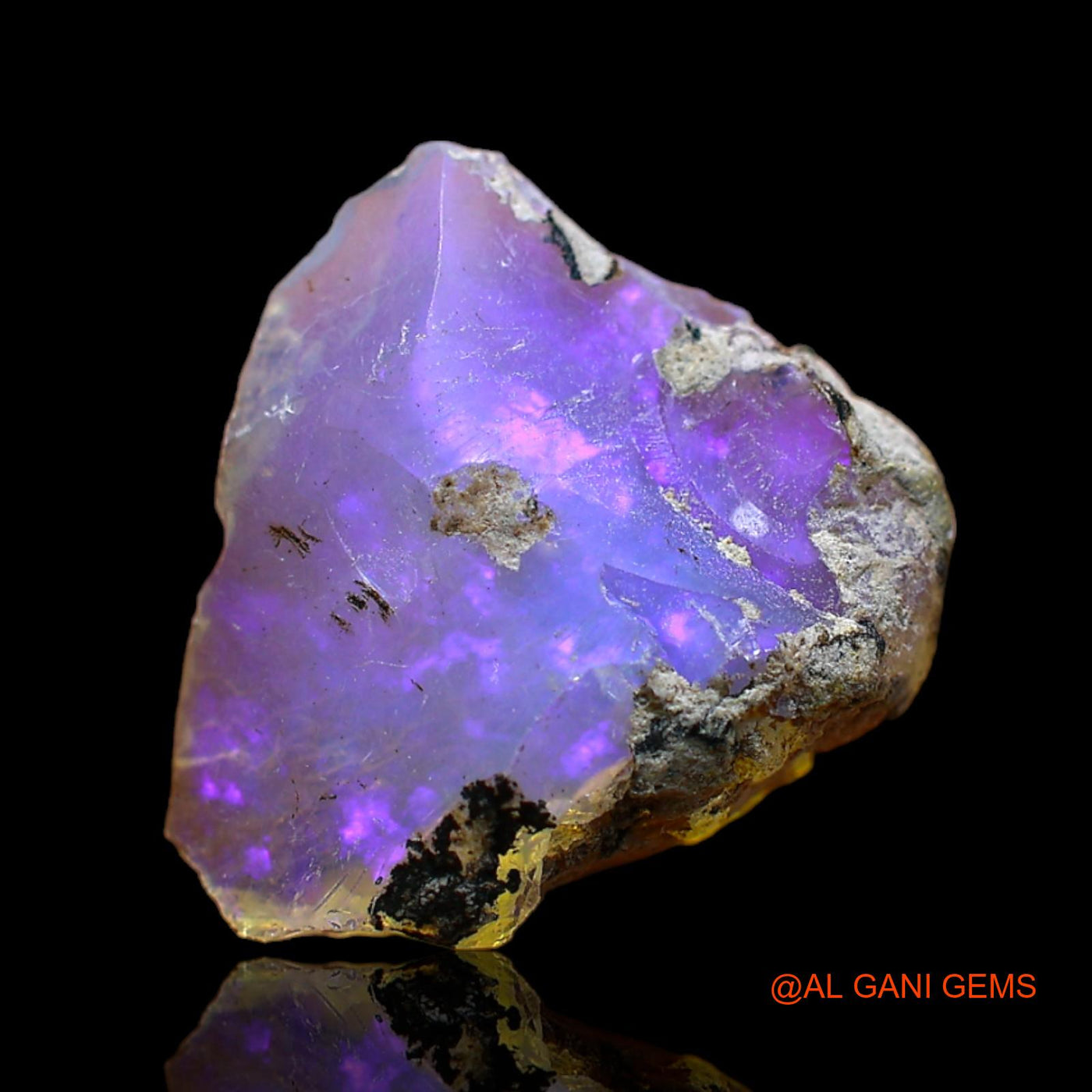 4.00 Cts Natural Ethiopian Fire Opal Loose Gemstone Fancy Rough 16x14x5 mm E-208