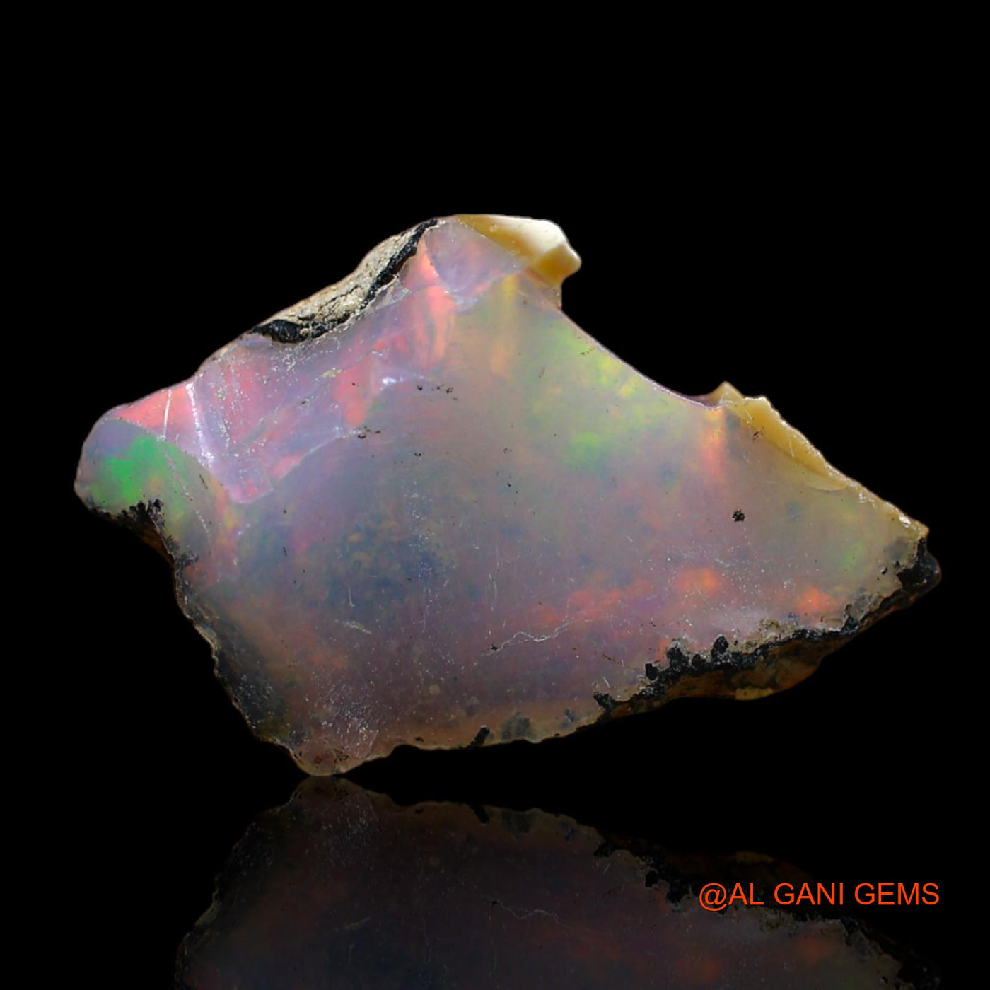 3.00 Cts Natural Ethiopian Fire Opal Fancy Rough Loose Gemstone For Jewelry 13x12x5 mm E-209