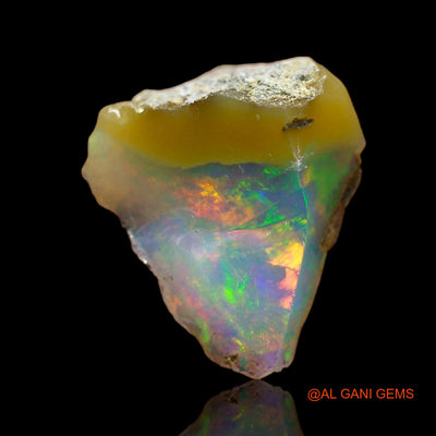 4.00 Cts Natural Ethiopian Fire Opal Loose Gemstone Fancy Rough 15x13x7 mm E-212