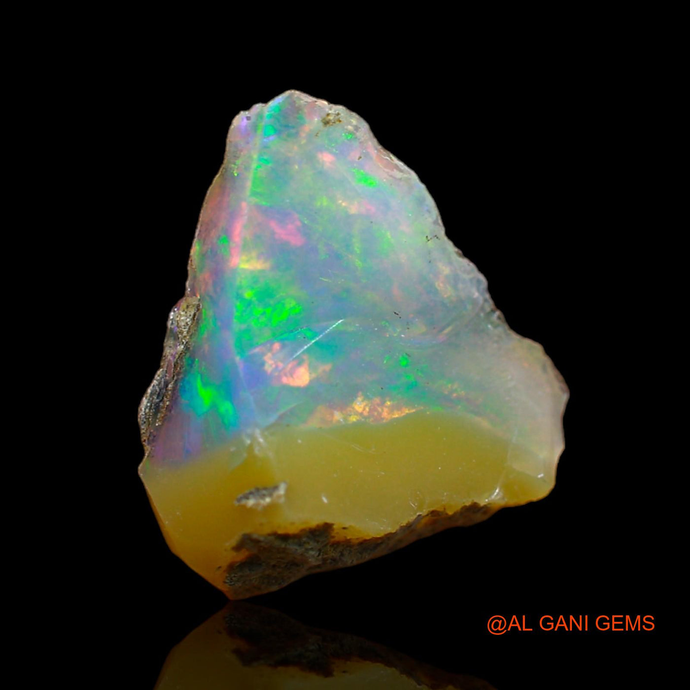 4.00 Cts Natural Ethiopian Fire Opal Loose Gemstone Fancy Rough 15x13x7 mm E-212