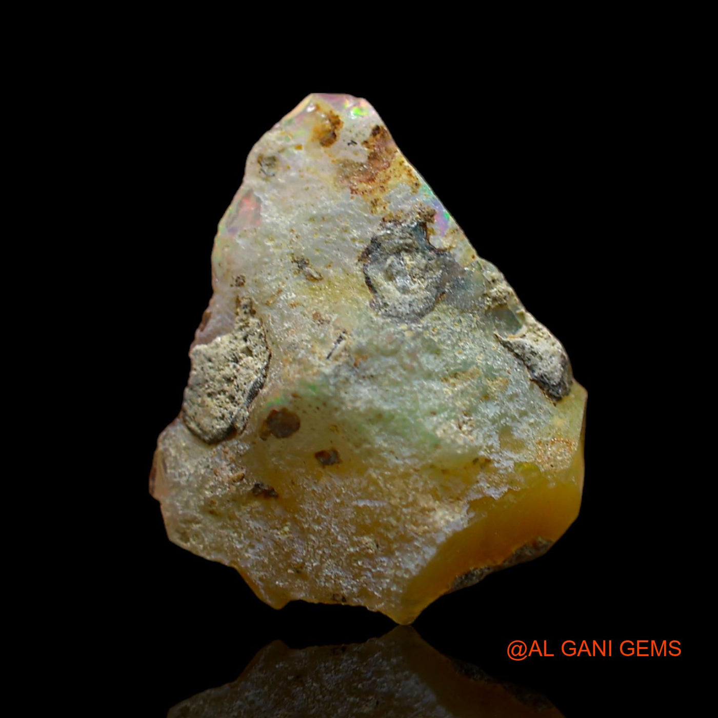 4.00 Cts Natural Ethiopian Fire Opal Loose Gemstone Fancy Rough 15x13x7 mm E-212