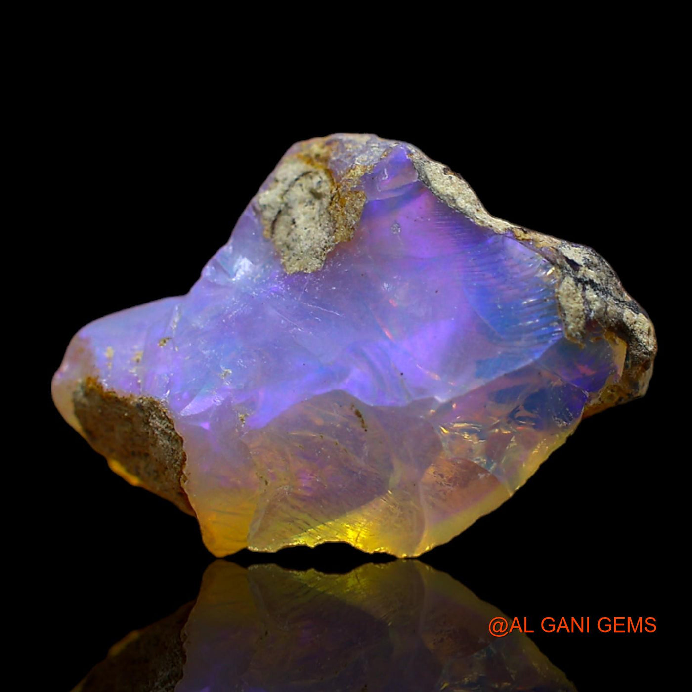 Natural Fire Opal Gemstone 4.00 Cts Loose Fancy Rough From Ethiopia 18x12x6 mm E-213