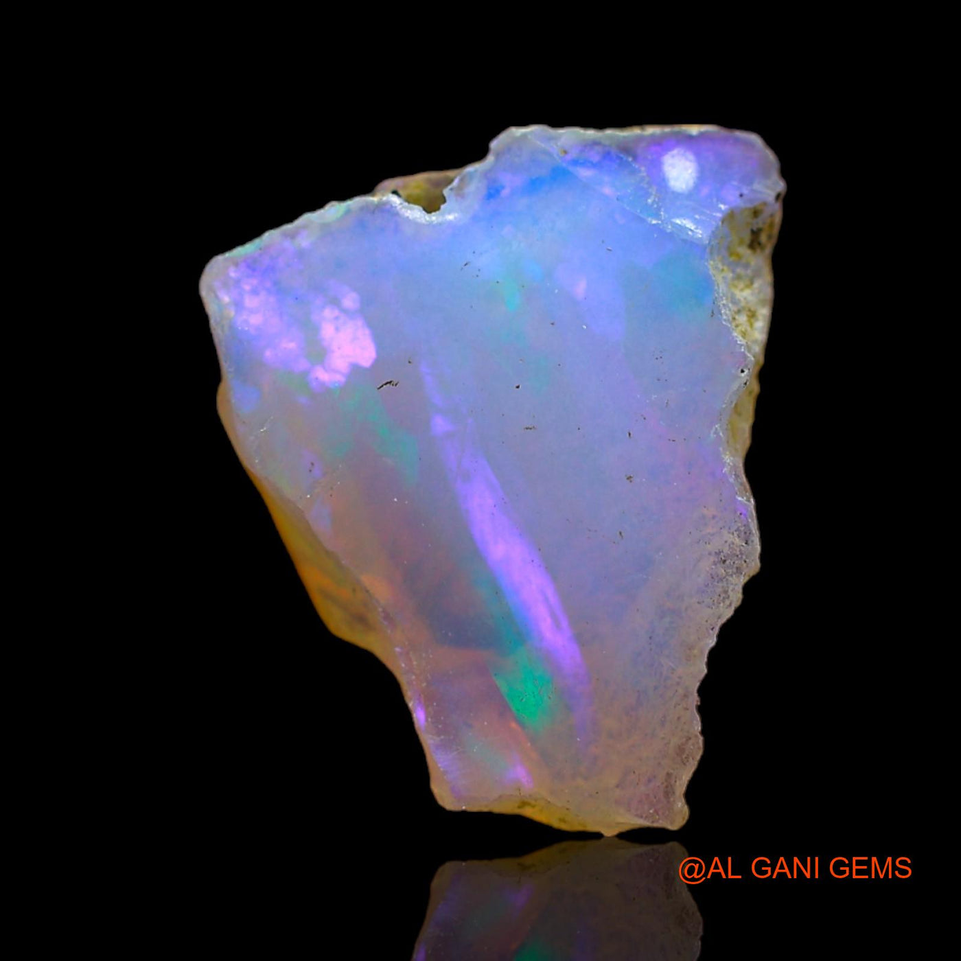5.00 Cts Natural Ethiopian Fire Opal Loose Gemstone Fancy Rough 14x12x7 mm E-215