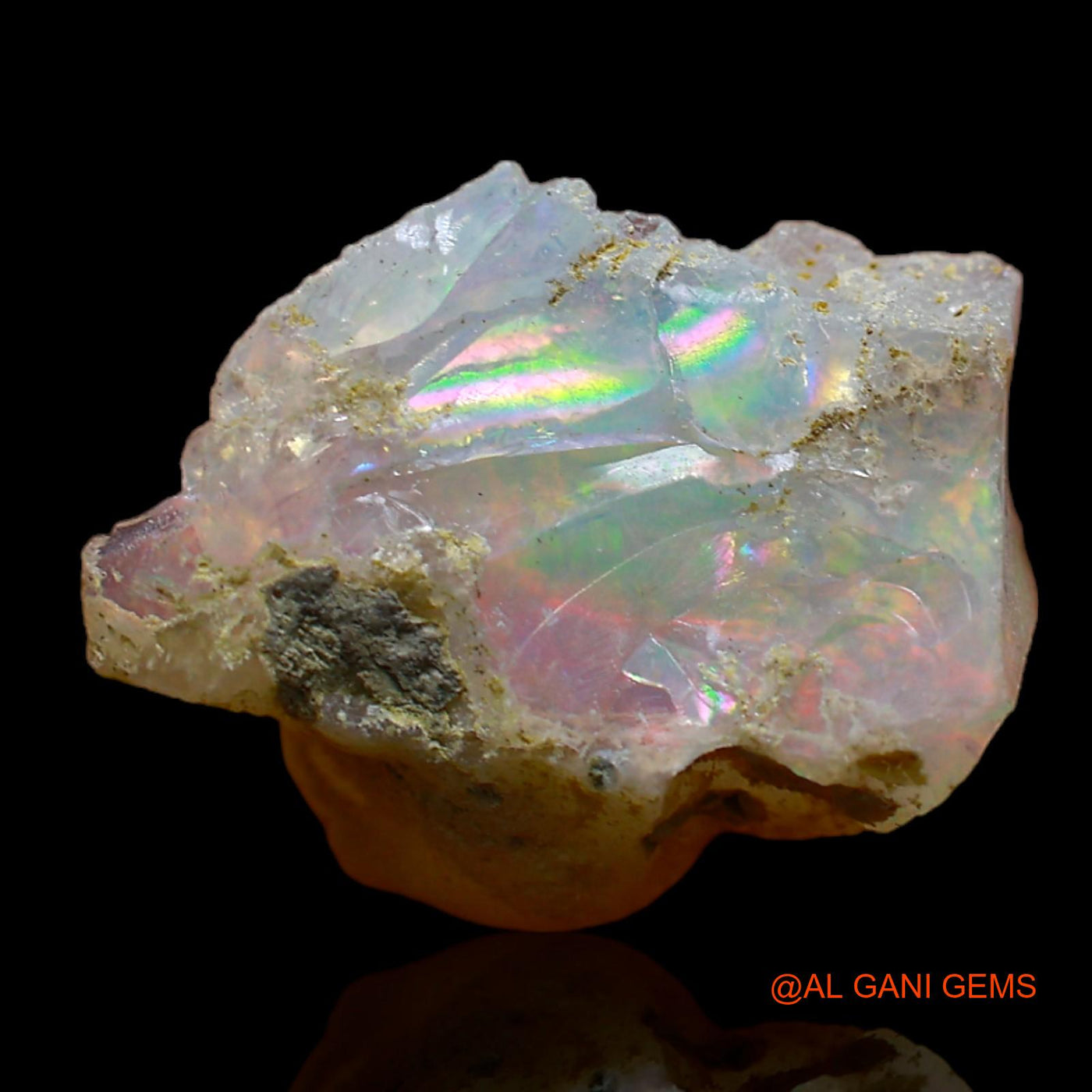 4.00 Cts Natural Ethiopian Fire Opal Loose Gemstone Fancy Rough 15x13x6 mm E-217