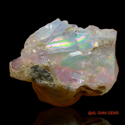 4.00 Cts Natural Ethiopian Fire Opal Loose Gemstone Fancy Rough 15x13x6 mm E-217