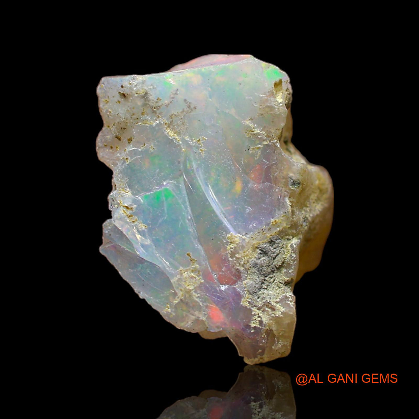 4.00 Cts Natural Ethiopian Fire Opal Loose Gemstone Fancy Rough 15x13x6 mm E-217