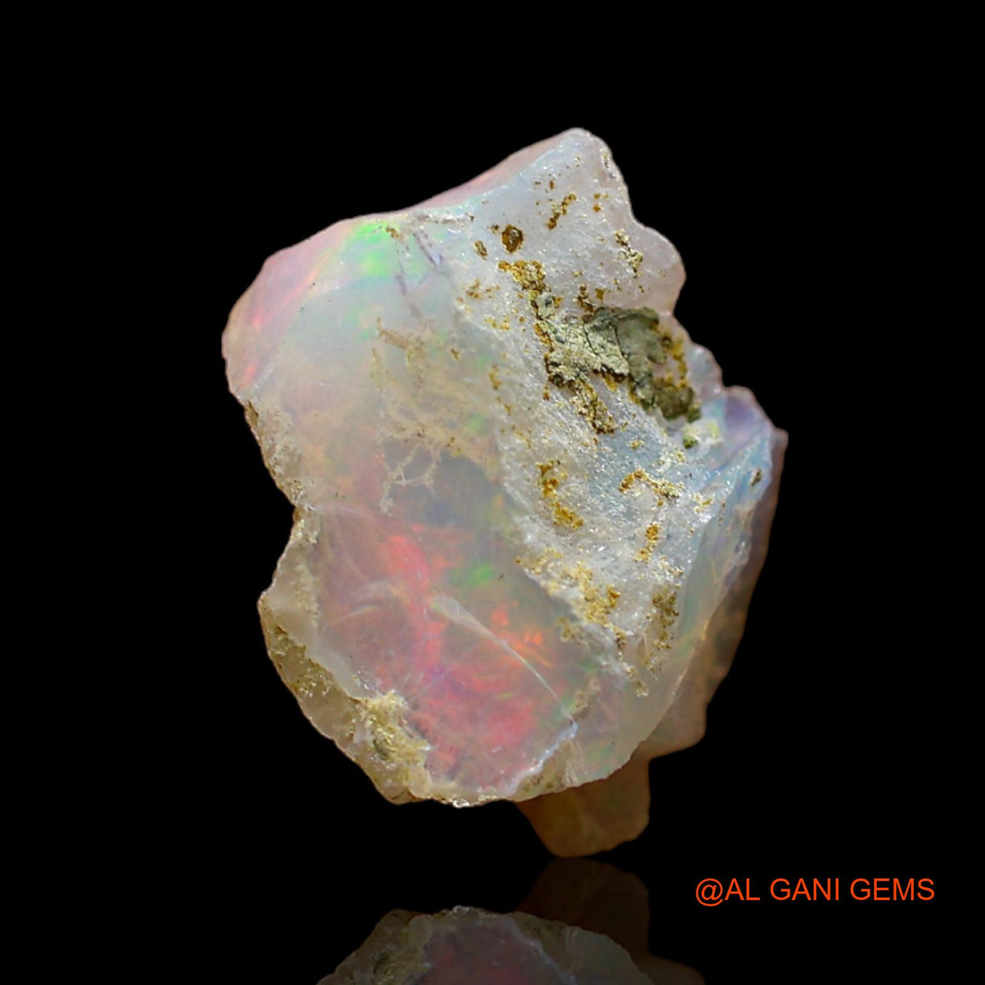 4.00 Cts Natural Ethiopian Fire Opal Loose Gemstone Fancy Rough 15x13x6 mm E-217
