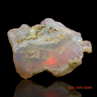 4.00 Cts Natural Ethiopian Fire Opal Loose Gemstone Fancy Rough 15x13x6 mm E-217