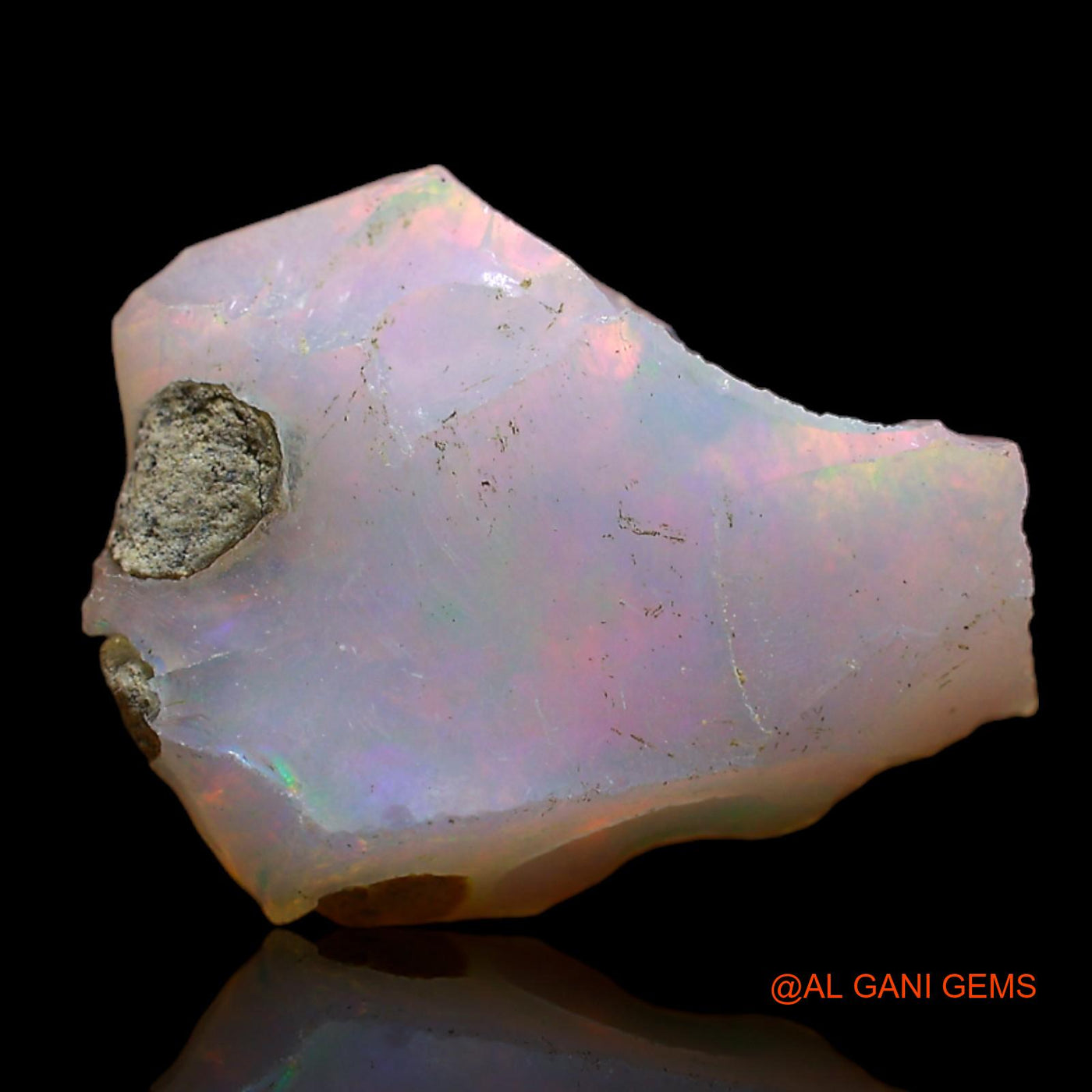 3.00 Cts Natural Ethiopian Fire Opal Fancy Rough Loose Gemstone For Jewelry 15x12x4 mm E-219