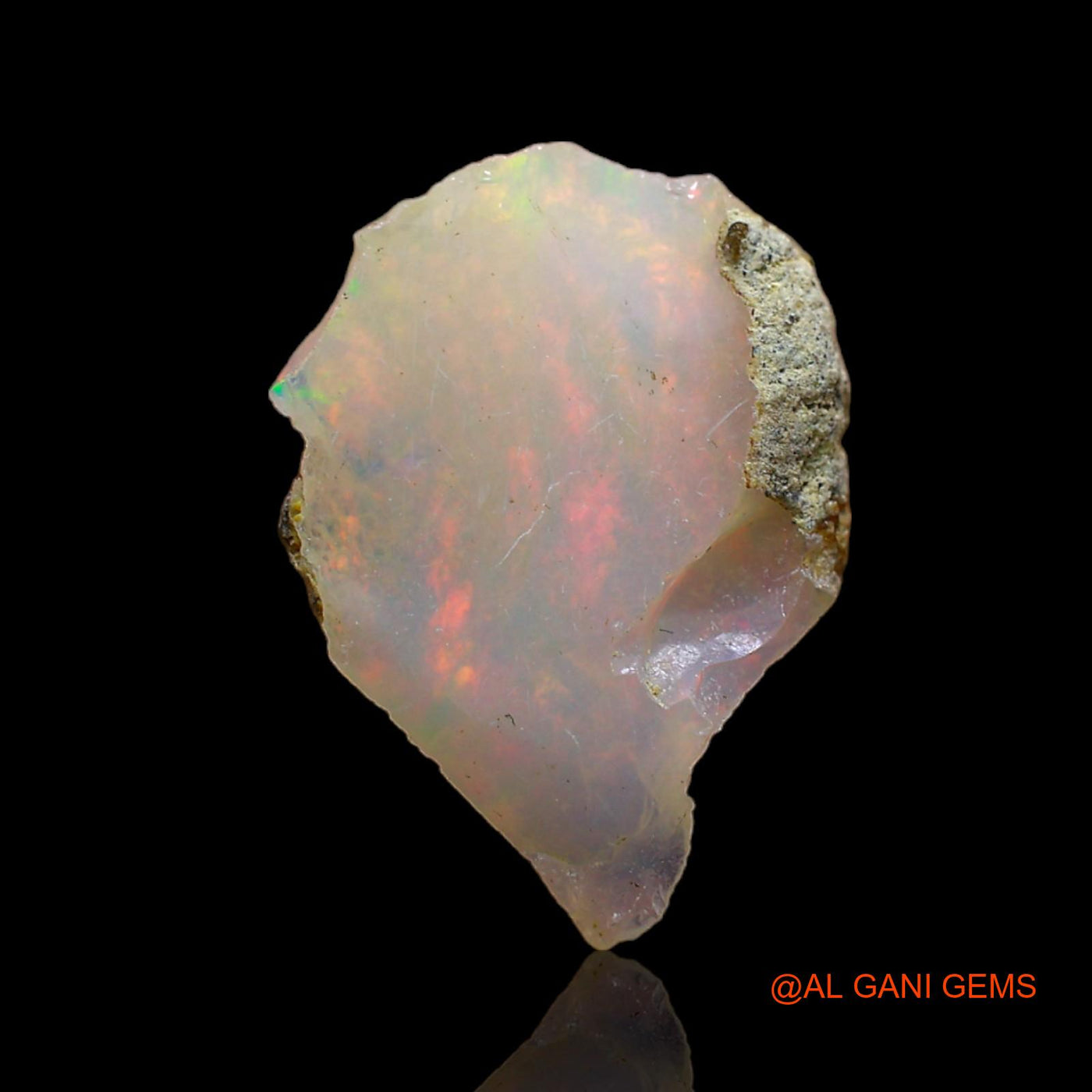 3.00 Cts Natural Ethiopian Fire Opal Loose Gemstone Fancy Rough 17x12x4 mm E-220