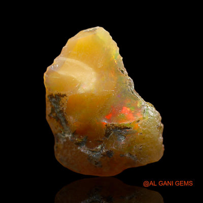 Natural Untreated Fire Opal Loose Gemstone Fancy Rough From Ethiopia 4.00 Cts 17x13x5 mm E-221