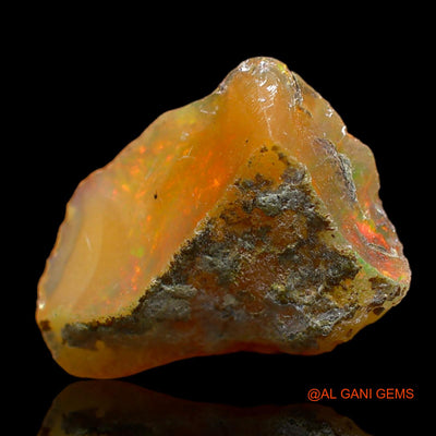Natural Untreated Fire Opal Loose Gemstone Fancy Rough From Ethiopia 4.00 Cts 17x13x5 mm E-221