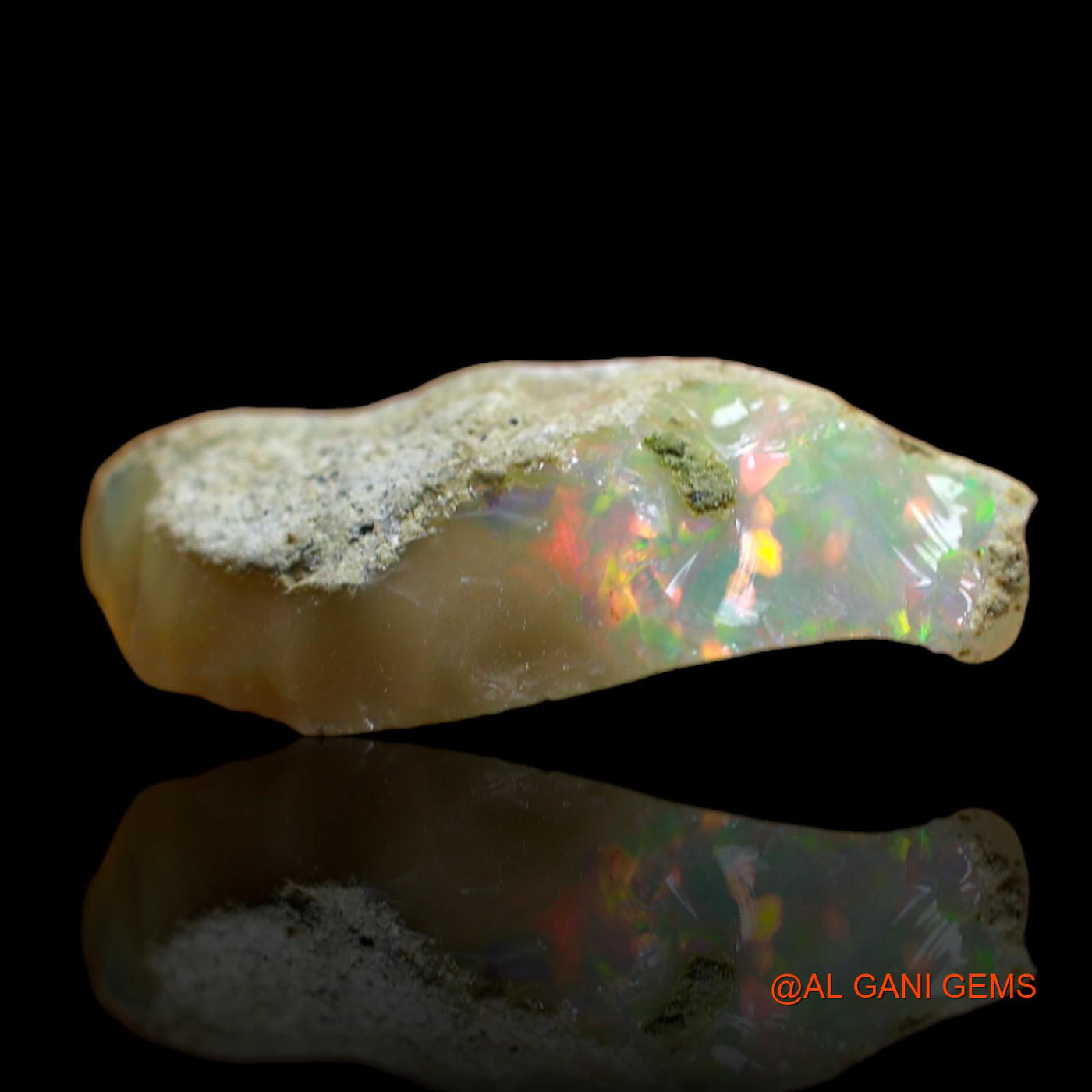 3.00 Cts Natural Ethiopian Fire Opal Fancy Rough Loose Gemstone For Jewelry 19x10x5 mm E-222