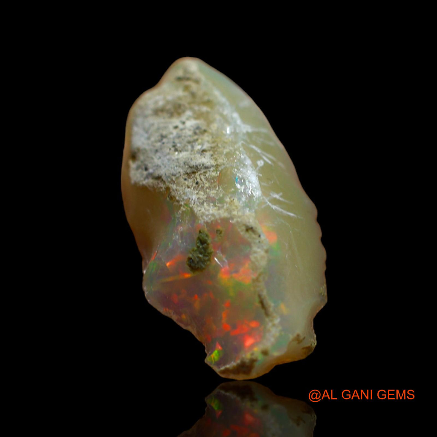 3.00 Cts Natural Ethiopian Fire Opal Fancy Rough Loose Gemstone For Jewelry 19x10x5 mm E-222