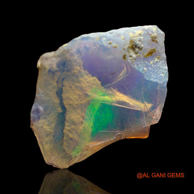 Natural Untreated Fire Opal Loose Gemstone Fancy Rough From Ethiopia 3.00 Cts 13x13x4 mm E-223