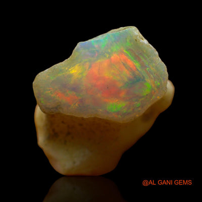 5.00 Cts Natural Ethiopian Fire Opal Loose Gemstone Fancy Rough 18x14x9 mm E-224