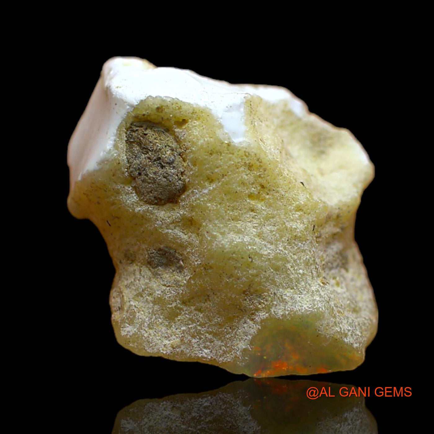 5.00 Cts Natural Ethiopian Fire Opal Loose Gemstone Fancy Rough 18x14x9 mm E-224