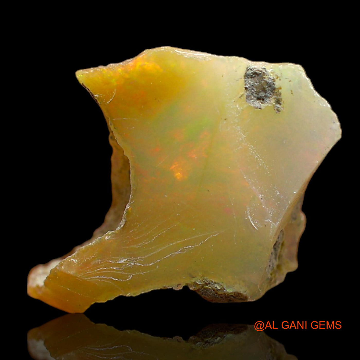 5.00 Cts Natural Ethiopian Fire Opal Loose Gemstone Fancy Rough 14x13x6 mm E-225