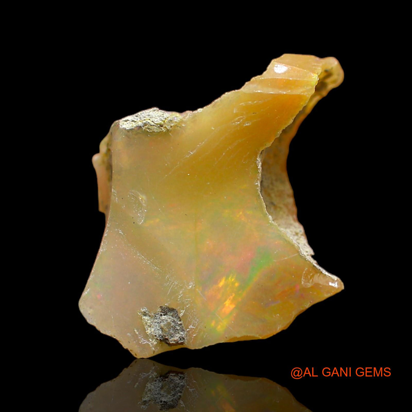 5.00 Cts Natural Ethiopian Fire Opal Loose Gemstone Fancy Rough 14x13x6 mm E-225
