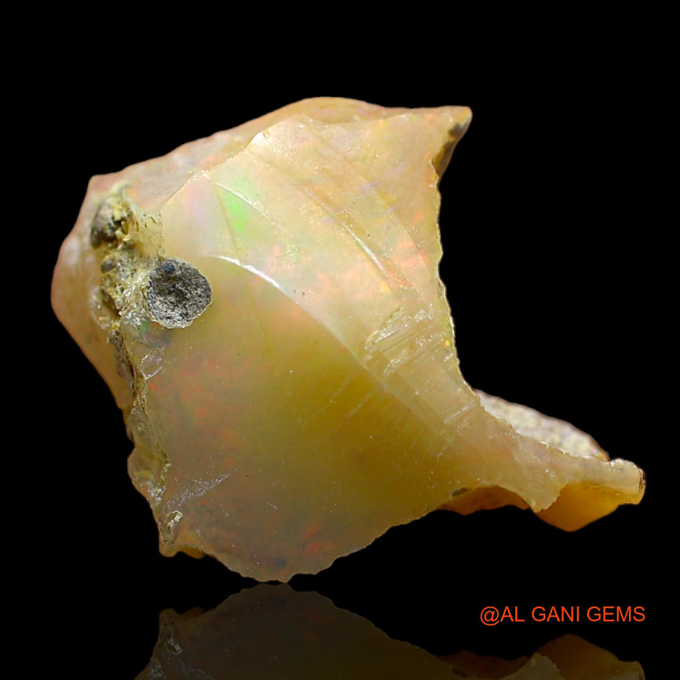 5.00 Cts Natural Ethiopian Fire Opal Loose Gemstone Fancy Rough 14x13x6 mm E-225