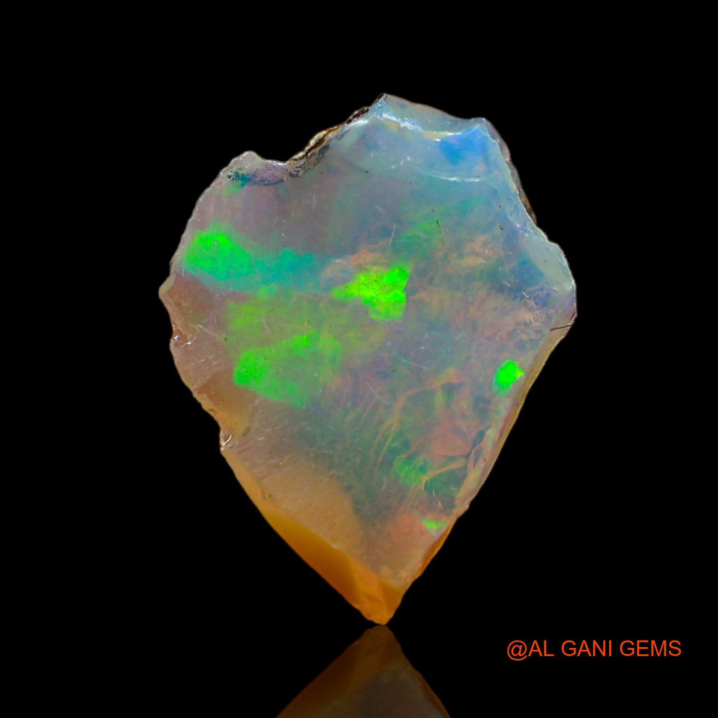3.00 Cts Natural Ethiopian Fire Opal Loose Gemstone Fancy Rough 16x12x5 mm E-226