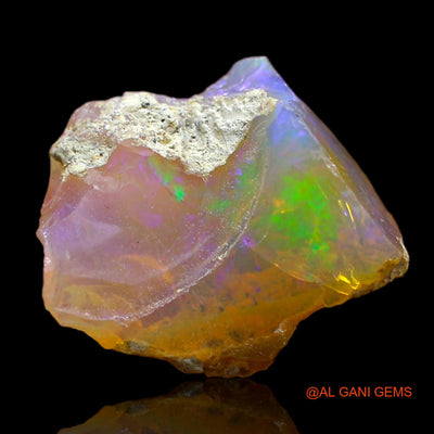 Natural Untreated Fire Opal Loose Gemstone Fancy Rough From Ethiopia 4.00 Cts 15x13x6 mm E-227