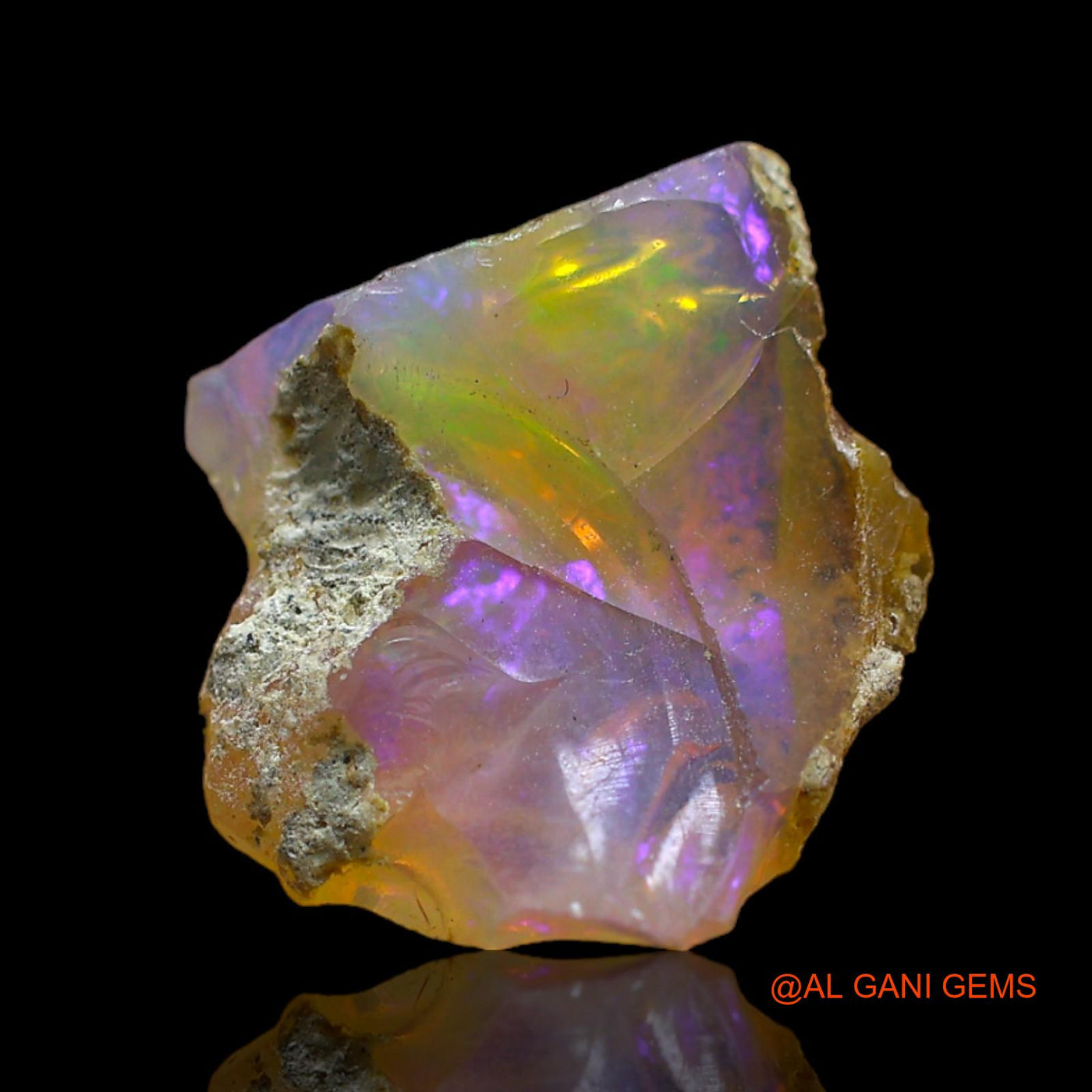 Natural Untreated Fire Opal Loose Gemstone Fancy Rough From Ethiopia 4.00 Cts 15x13x6 mm E-227
