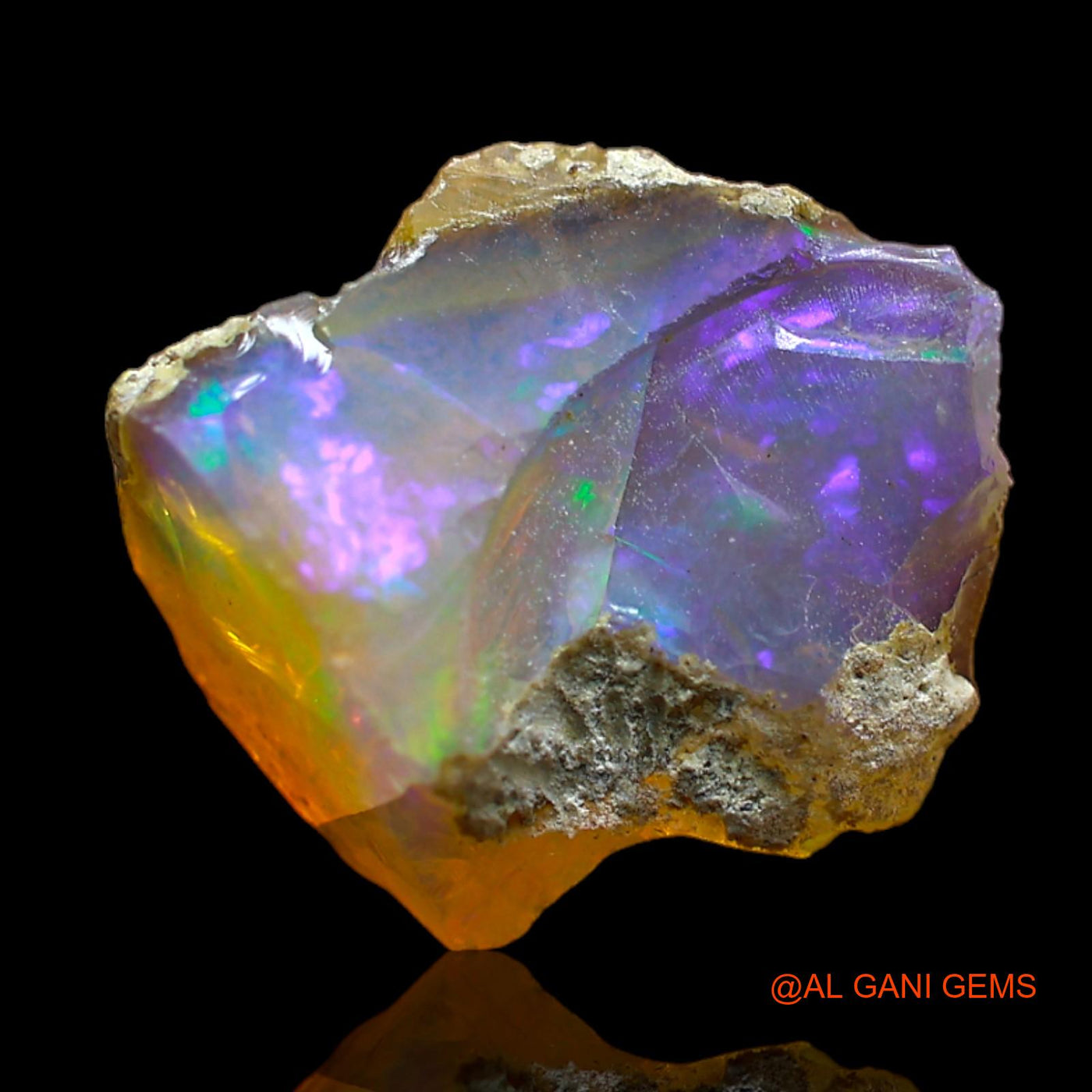 Natural Untreated Fire Opal Loose Gemstone Fancy Rough From Ethiopia 4.00 Cts 15x13x6 mm E-227